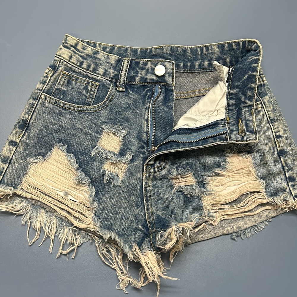 SHEIN XXS Ripped Shorts - Picture 3 of 4